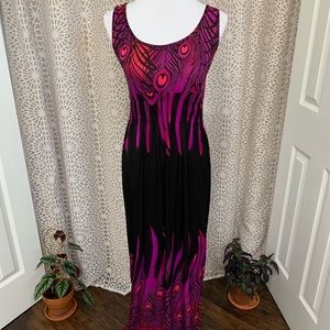 Hot pink and maxi summer dress